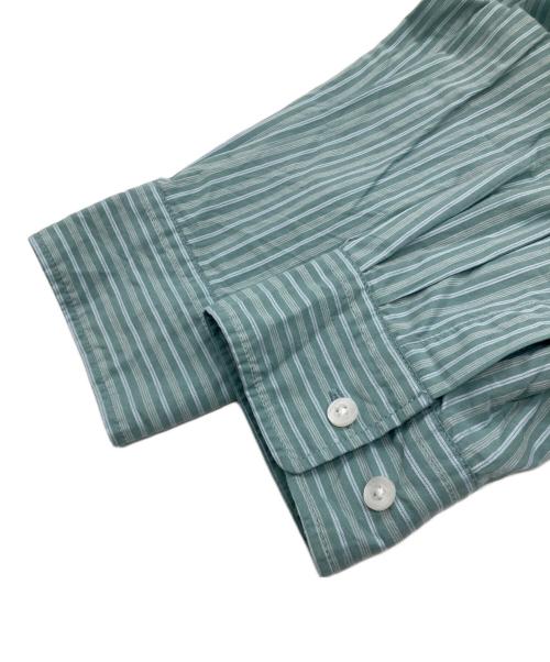 BEAMS BOY（ビームスボーイ）BEAMS BOY (ビームスボーイ) ドビー ストライプ ビッグ ボタンダウン シャツ ブルー サイズ:-の古着・服飾アイテム