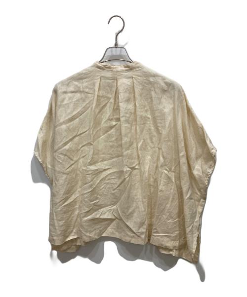 KAGURE（カグレ）kagure (カグレ) リネンスクエアケープシャツ ベージュ サイズ:freeの古着・服飾アイテム