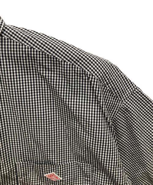 DANTON（ダントン）DANTON (ダントン) コットン 半袖シャツワンピース ホワイト×ブラック サイズ:Sの古着・服飾アイテム