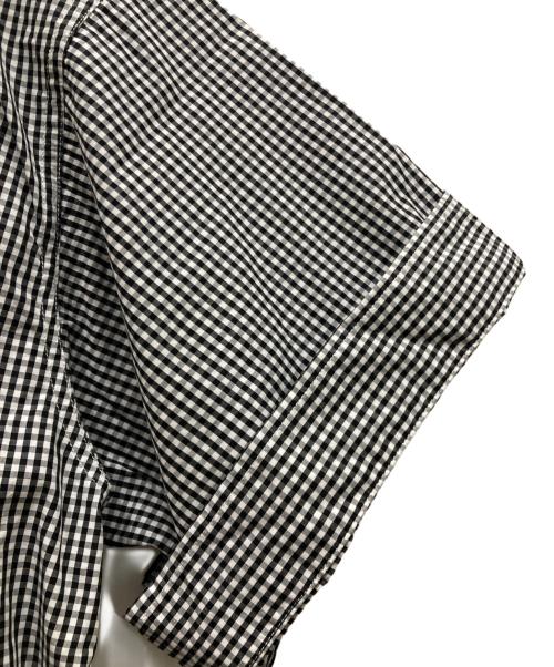 DANTON（ダントン）DANTON (ダントン) コットン 半袖シャツワンピース ホワイト×ブラック サイズ:Sの古着・服飾アイテム