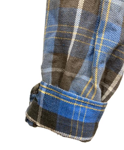 RRL（ダブルアールエル）RRL (ダブルアールエル) チェックネルシャツ ブルー サイズ:Mの古着・服飾アイテム
