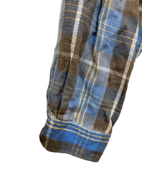 RRL（ダブルアールエル）RRL (ダブルアールエル) チェックネルシャツ ブルー サイズ:Mの古着・服飾アイテム