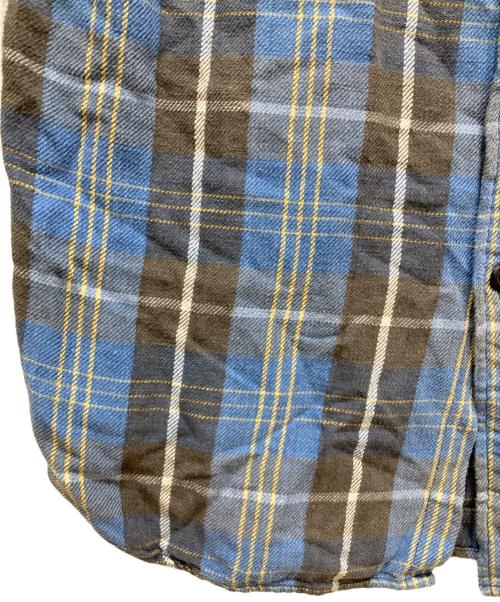 RRL（ダブルアールエル）RRL (ダブルアールエル) チェックネルシャツ ブルー サイズ:Mの古着・服飾アイテム