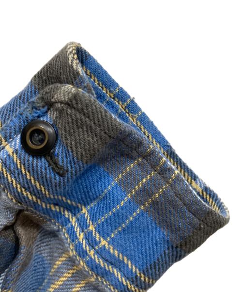 RRL（ダブルアールエル）RRL (ダブルアールエル) チェックネルシャツ ブルー サイズ:Mの古着・服飾アイテム