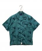 DESCENDANTディセンダント）の古着「SPLASH TEXTILE SS SHIRT」｜グリーン