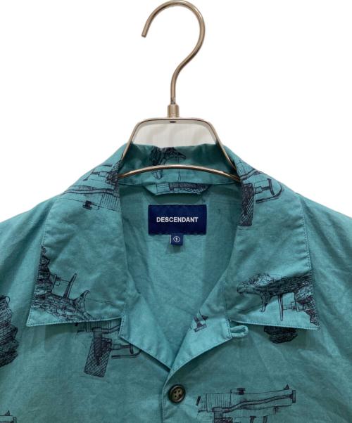 DESCENDANT（ディセンダント）DESCENDANT (ディセンダント) SPLASH TEXTILE SS SHIRT グリーン サイズ:SIZE 1の古着・服飾アイテム