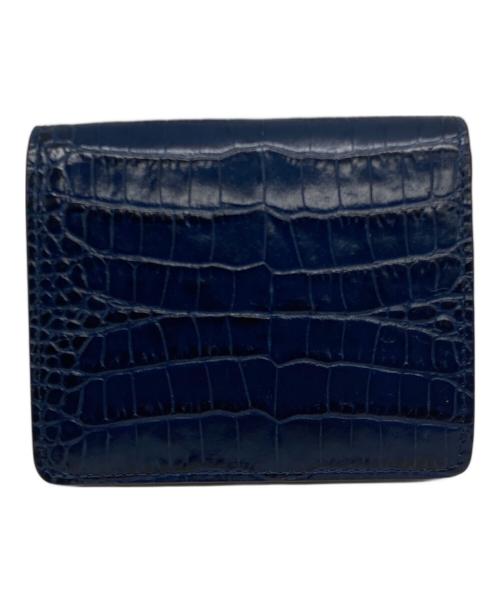 PAUL SMITH（ポールスミス）Paul Smith (ポールスミス) 型押し2つ折り財布 ブルーの古着・服飾アイテム