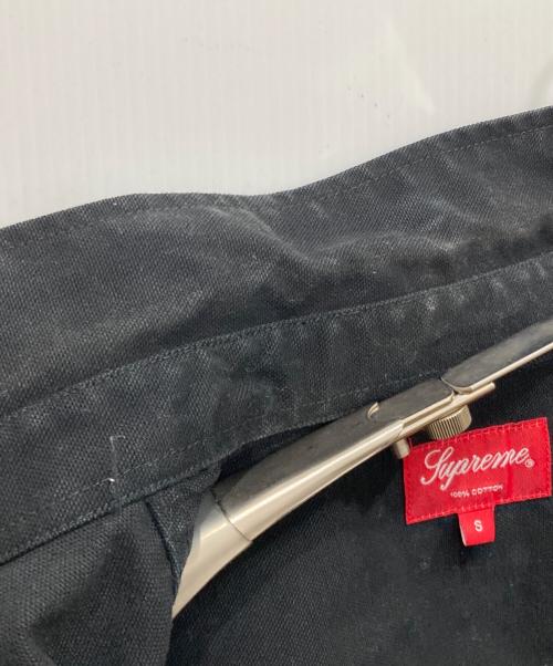 SUPREME（シュプリーム）Supreme (シュプリーム) Logo Taping Work Shirt ブラック サイズ:Sの古着・服飾アイテム