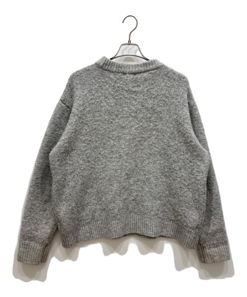 genzai（ゲンザイ）genzai (ゲンザイ) Big Logo Knit グレー サイズ:Ⅿの古着・服飾アイテム