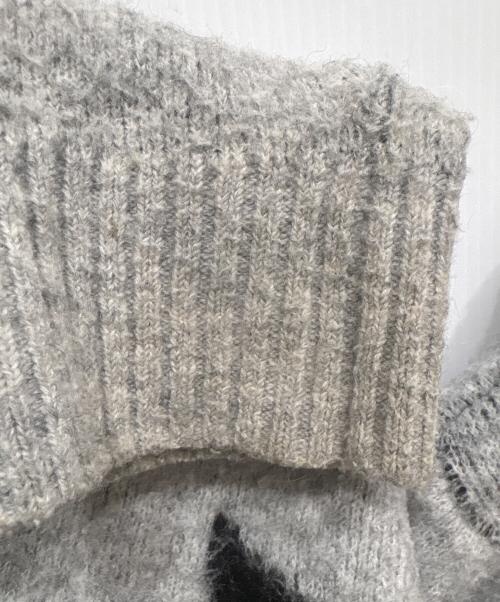 genzai（ゲンザイ）genzai (ゲンザイ) Big Logo Knit グレー サイズ:Ⅿの古着・服飾アイテム