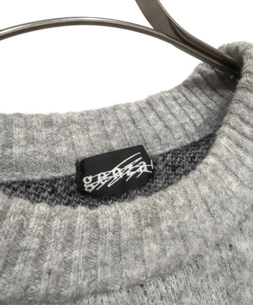 genzai（ゲンザイ）genzai (ゲンザイ) Big Logo Knit グレー サイズ:Ⅿの古着・服飾アイテム