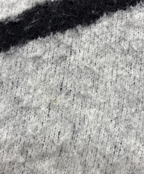 genzai（ゲンザイ）genzai (ゲンザイ) Big Logo Knit グレー サイズ:Ⅿの古着・服飾アイテム