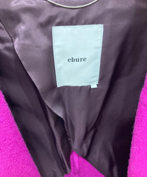 ebure（エブール）EBURE (エブール) ヘビーメルトンビッグカラーショートコート パープル サイズ:SIZE 36の古着・服飾アイテム