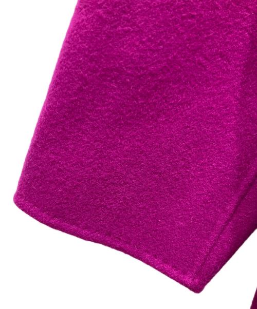 ebure（エブール）EBURE (エブール) ヘビーメルトンビッグカラーショートコート パープル サイズ:SIZE 36の古着・服飾アイテム