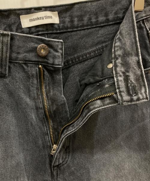 MONKEY TIME（モンキータイム）MONKEY TIME (モンキータイム) オーバーダイ セミフレア デニム パンツ グレー サイズ:Sの古着・服飾アイテム