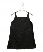 OBLIオブリ）の古着「エプロンワンピース」｜ブラック