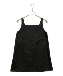 OBLI（オブリ）の古着「エプロンワンピース」｜ブラック