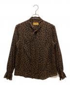 Hysteric Glamourヒステリックグラマー）の古着「CHEETAH柄 ボウタイブラウス」｜ブラウン