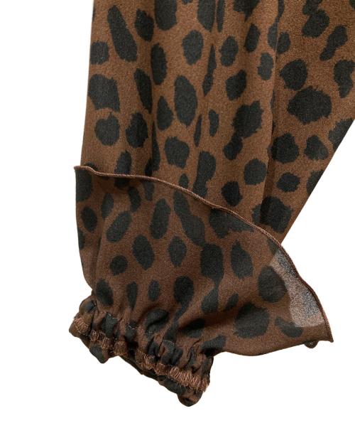 Hysteric Glamour（ヒステリックグラマー）Hysteric Glamour (ヒステリックグラマー) CHEETAH柄 ボウタイブラウス ブラウン サイズ:freeの古着・服飾アイテム