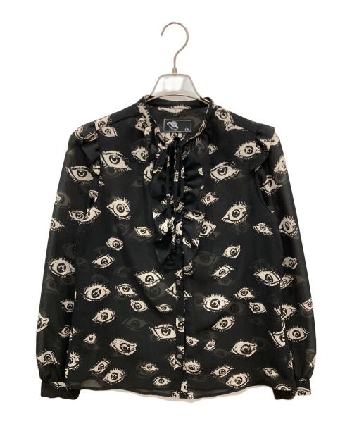 Hysteric Glamour（ヒステリックグラマー）Hysteric Glamour (ヒステリックグラマー) フリルデザインブラウス ブラック サイズ:freeの古着・服飾アイテム