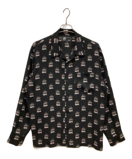 Hysteric Glamour（ヒステリックグラマー）Hysteric Glamour (ヒステリックグラマー) Thee Hysteric XXX (ジィ ヒステリックトリプルエックス) SIENA BARNES SKULL ROCK オープンカラーシャツ ブラック サイズ:XLの古着・服飾アイテム