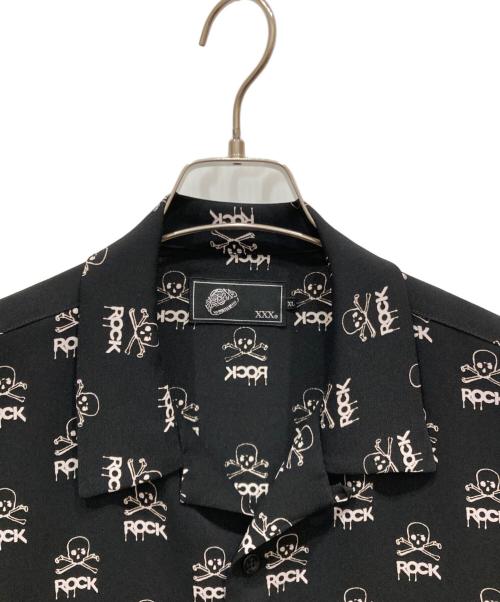 Hysteric Glamour（ヒステリックグラマー）Hysteric Glamour (ヒステリックグラマー) Thee Hysteric XXX (ジィ ヒステリックトリプルエックス) SIENA BARNES SKULL ROCK オープンカラーシャツ ブラック サイズ:XLの古着・服飾アイテム