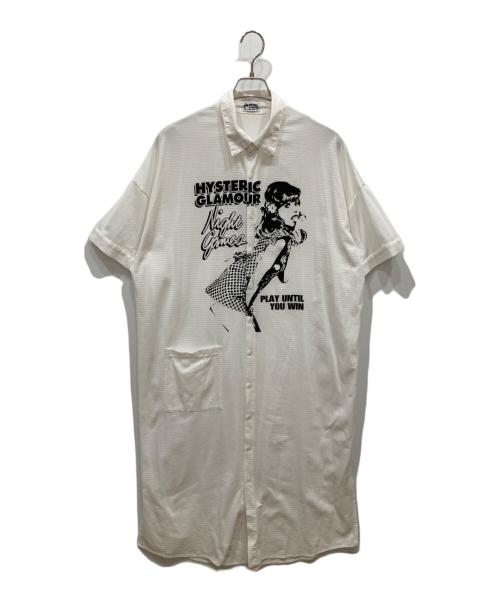 Hysteric Glamour（ヒステリックグラマー）Hysteric Glamour (ヒステリックグラマー) NIGHT GAMES ロングワンピース ホワイト サイズ:freeの古着・服飾アイテム