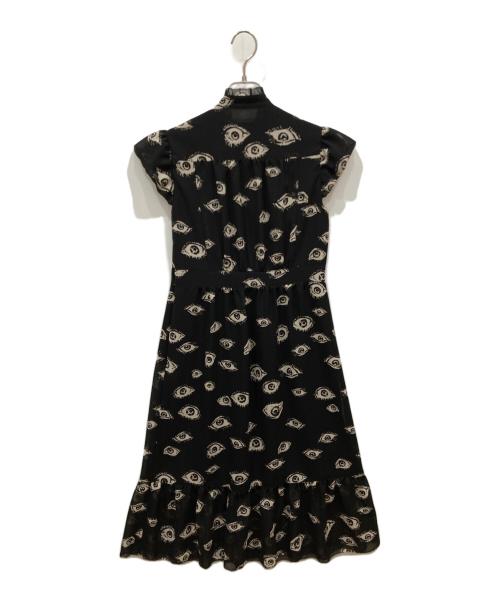 Hysteric Glamour（ヒステリックグラマー）Hysteric Glamour (ヒステリックグラマー) EYES柄 バルーンスリーブワンピース ブラック サイズ:freeの古着・服飾アイテム