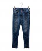 Hysteric Glamourヒステリックグラマー）の古着「SNAKE LOOP柄スキニーパンツ」｜インディゴ