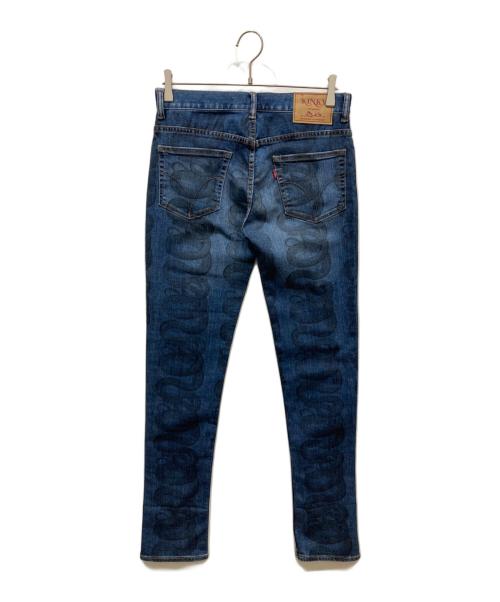 Hysteric Glamour（ヒステリックグラマー）Hysteric Glamour (ヒステリックグラマー) SNAKE LOOP柄スキニーパンツ インディゴ サイズ:28の古着・服飾アイテム