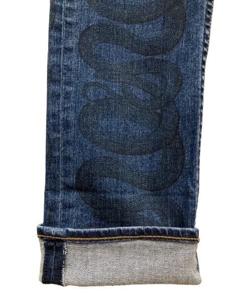 Hysteric Glamour（ヒステリックグラマー）Hysteric Glamour (ヒステリックグラマー) SNAKE LOOP柄スキニーパンツ インディゴ サイズ:28の古着・服飾アイテム