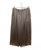 mizuiro-indミズイロインド）の古着「サテン フロントタック ロング スカート」｜グレー