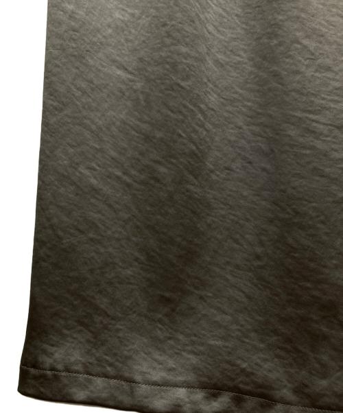 mizuiro-ind（ミズイロインド）mizuiro-ind (ミズイロインド) サテン フロントタック ロング スカート グレー サイズ:-の古着・服飾アイテム