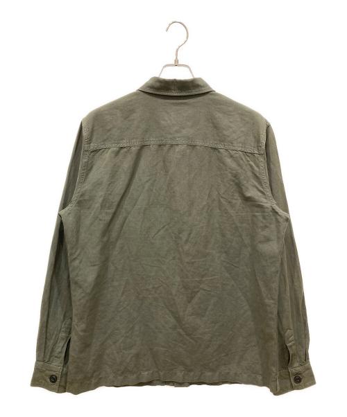 DIESEL（ディーゼル）DIESEL (ディーゼル) S-HIRT-OUT コットンリネンシャツ グリーン サイズ:SIZE Mの古着・服飾アイテム