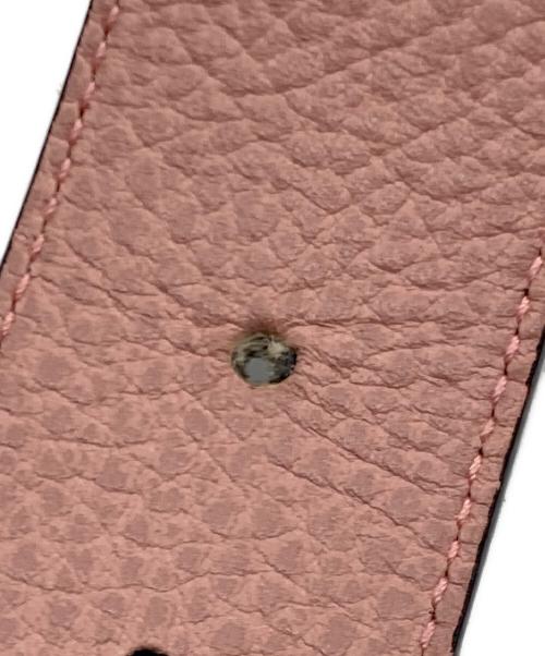 GUCCI（グッチ）GUCCI (グッチ) リバーシブルレザーベルト ブラック×ピンクの古着・服飾アイテム