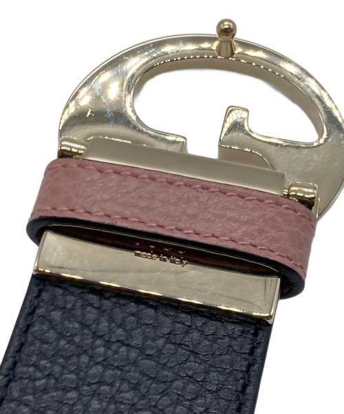 GUCCI（グッチ）GUCCI (グッチ) リバーシブルレザーベルト ブラック×ピンクの古着・服飾アイテム