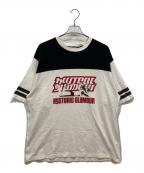 Hysteric Glamourヒステリックグラマー）の古着「LAY DAY WOMAN オーバーサイズTシャツ」｜ホワイト×ブラック