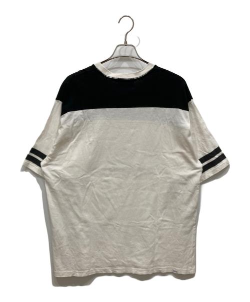 Hysteric Glamour（ヒステリックグラマー）Hysteric Glamour (ヒステリックグラマー) LAY DAY WOMAN オーバーサイズTシャツ ホワイト×ブラック サイズ:XLの古着・服飾アイテム