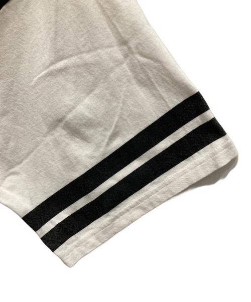 Hysteric Glamour（ヒステリックグラマー）Hysteric Glamour (ヒステリックグラマー) LAY DAY WOMAN オーバーサイズTシャツ ホワイト×ブラック サイズ:XLの古着・服飾アイテム