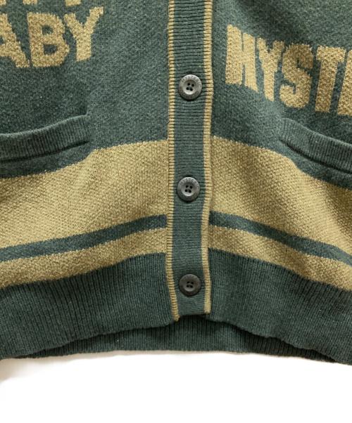 Hysteric Glamour（ヒステリックグラマー）Hysteric Glamour (ヒステリックグラマー) MOTOR CITY BABYワッペンジャカード カーディガン グリーン サイズ:SIZE Freeの古着・服飾アイテム