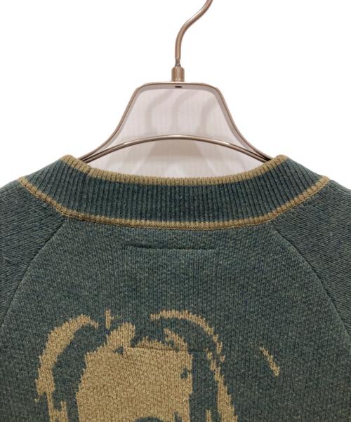 Hysteric Glamour（ヒステリックグラマー）Hysteric Glamour (ヒステリックグラマー) MOTOR CITY BABYワッペンジャカード カーディガン グリーン サイズ:SIZE Freeの古着・服飾アイテム