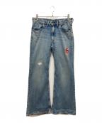 Hysteric Glamourヒステリックグラマー）の古着「TAKE A HYS刺繍フレアデニムパンツ」｜インディゴ