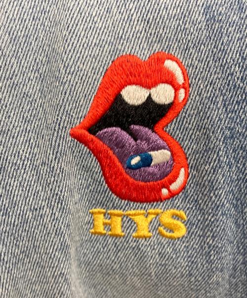 Hysteric Glamour（ヒステリックグラマー）Hysteric Glamour (ヒステリックグラマー) TAKE A HYS刺繍フレアデニムパンツ インディゴ サイズ:SIZE 71cm (W28)の古着・服飾アイテム
