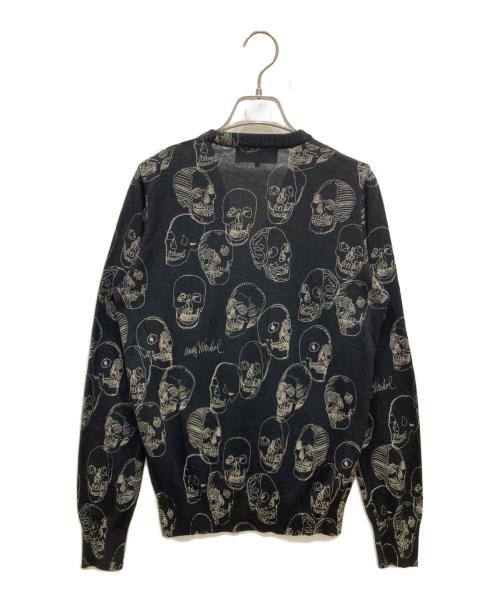 Hysteric Glamour（ヒステリックグラマー）Hysteric Glamour (ヒステリックグラマー) スカル総柄カーディガン ブラック サイズ:SIZE Sの古着・服飾アイテム