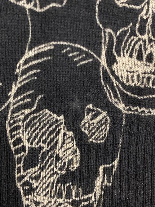 Hysteric Glamour（ヒステリックグラマー）Hysteric Glamour (ヒステリックグラマー) スカル総柄カーディガン ブラック サイズ:SIZE Sの古着・服飾アイテム
