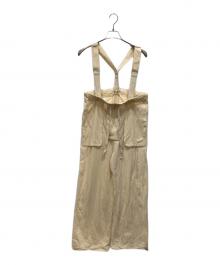 Sea Room lynn（シールームリン）の古着「クレープコットンワークサロペット」｜ベージュ