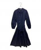 LAUREN RALPH LAURENローレンラルフローレン）の古着「レースシャツワンピース」｜ネイビー