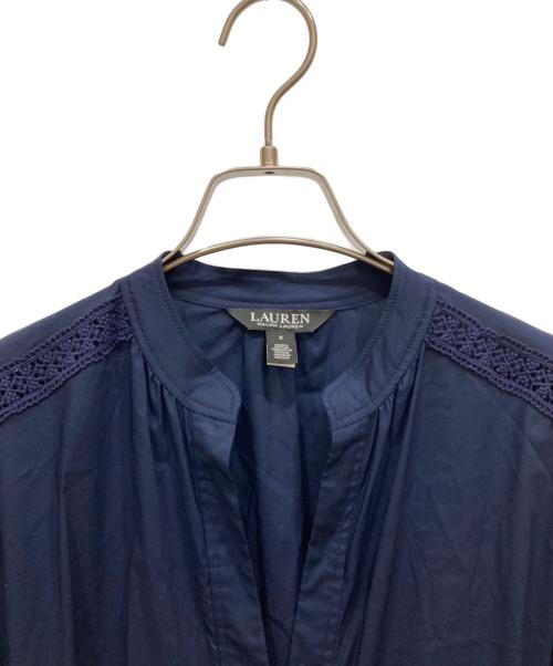 LAUREN RALPH LAUREN（ローレンラルフローレン）LAUREN RALPH LAUREN (ローレンラルフローレン) レースシャツワンピース ネイビー サイズ:2の古着・服飾アイテム
