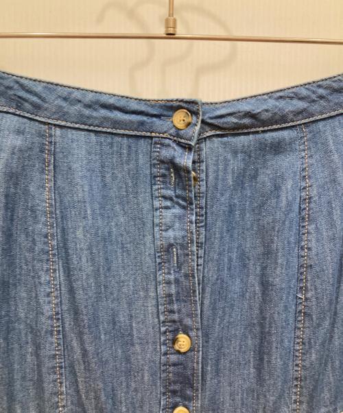 LAUREN RALPH LAUREN（ローレンラルフローレン）LAUREN RALPH LAUREN (ローレンラルフローレン) フロントボタンティアードデニムスカート インディゴ サイズ:00の古着・服飾アイテム