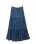 LAUREN RALPH LAUREN（ローレンラルフローレン）の古着「フロントボタンティアードデニムスカート」｜インディゴ
